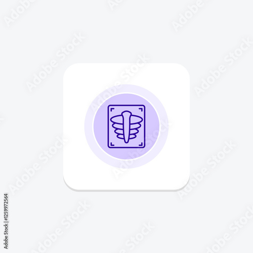 X-ray color circle icon, vector, pixel perfect, illustrator file