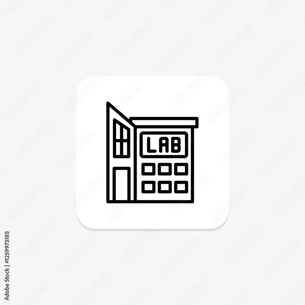 Laboratory line icon, vector, pixel perfect, illustrator file Laboratory line icon, vector, pixel perfect, illustrator file