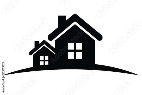 Home icon, vector, Home sign. Web Home icon, vector, house icon, House symbol black sellout. Vector illustration. 