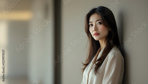 Confident Asian Woman in Beige Shirt Portrait Photography Free Download Confident Asian Woman in Beige Shirt Portrait Photography - GFXLoad