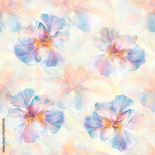 seamless watercolor floral abstract colorful wallpaper