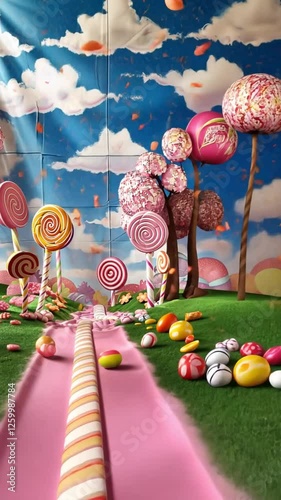 Enchanted Candyland: A Whimsical Journey Through a Sweet Dreamscape