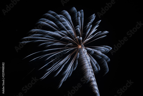 Obraz na płótnie dettagli di alcuni fuochi d'artificio di colore blu e oro su sfondo nero w salonie