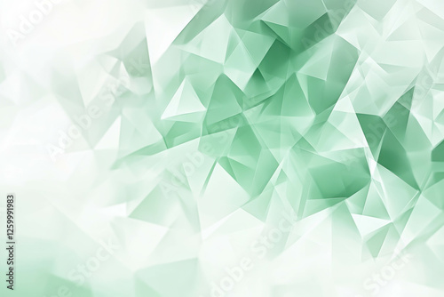 Soft Green Polygonal Background with Light Gradients for Smooth Visual Effects and Designs