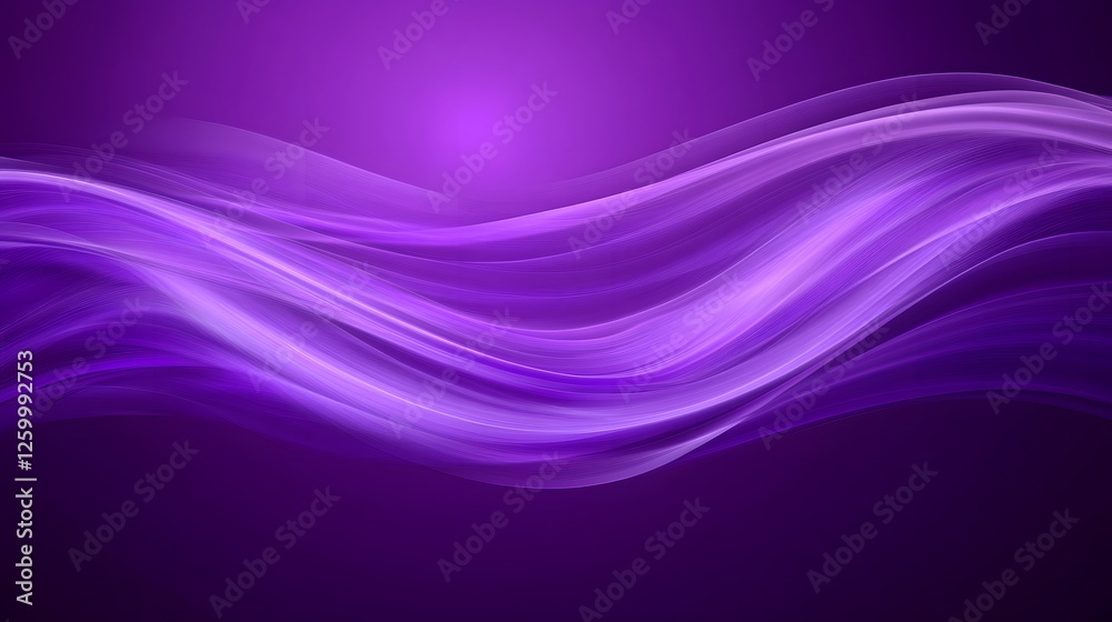 Elegant light purple waves flowing across a darkened backdrop Elegant light purple waves flowing across a darkened backdrop