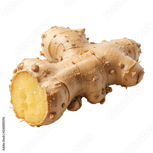 Fresh Ginger Root with Detailed Natural Texture photo