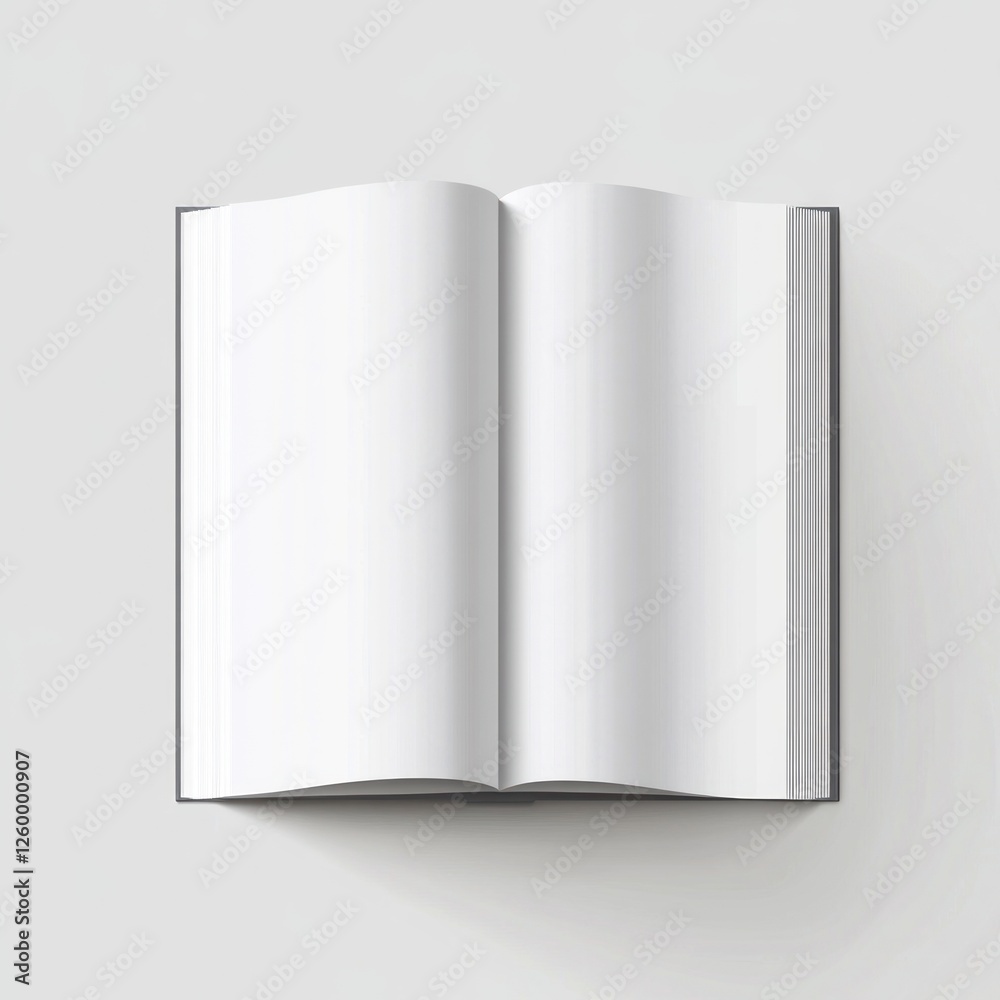Open book with blank pages on white background. Open book with blank pages on white background.