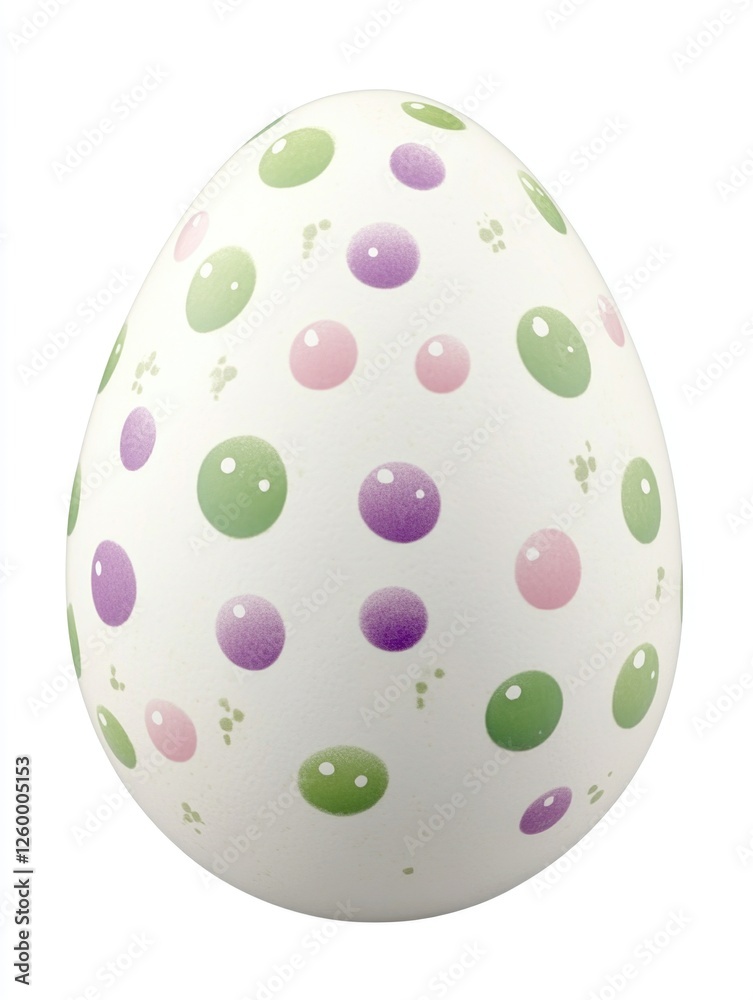 Pastel colored Easter egg with playful bubbles design. Pastel colored Easter egg with playful bubbles design.