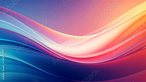 Colorful waves dance in a serene sunset over a tranquil horizon promoting relaxation and inspiration. Generative AI