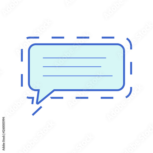 Message icon. Vector illustration on isolated white background.
