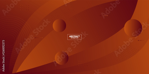 Simple wavy brown frame geometric business banner design. Creative banner design with curved and circle shapes in the background for template. Simple horizontal banner. Vector eps10