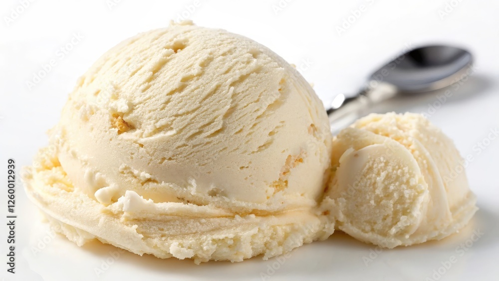 Vanilla Ice Cream Scoops Vanilla Ice Cream Scoops