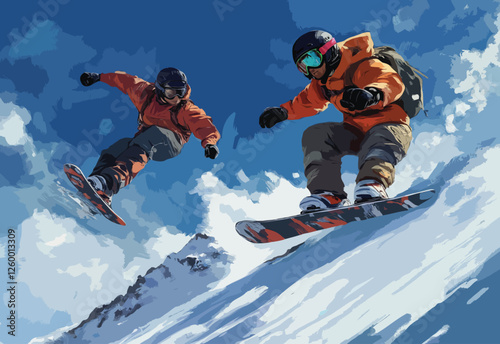 snowboarder jumping in the air