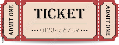 Vintage Retro Ticket