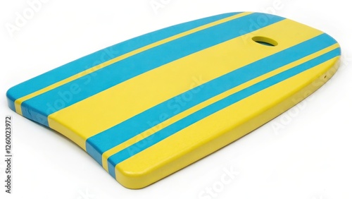 Yellow and Blue Striped Bodyboard