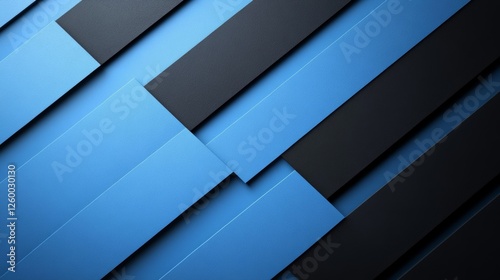 Minimalist Blue background with zigzag designs for design, banner template. White space in the center of the page for text. Minimalist Blue and white modern pattern.