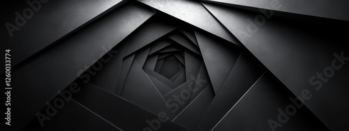 Sleek black background with clean lines for design, featuring white space in the center for text. Ideal for modern banners and abstract wallpapers.