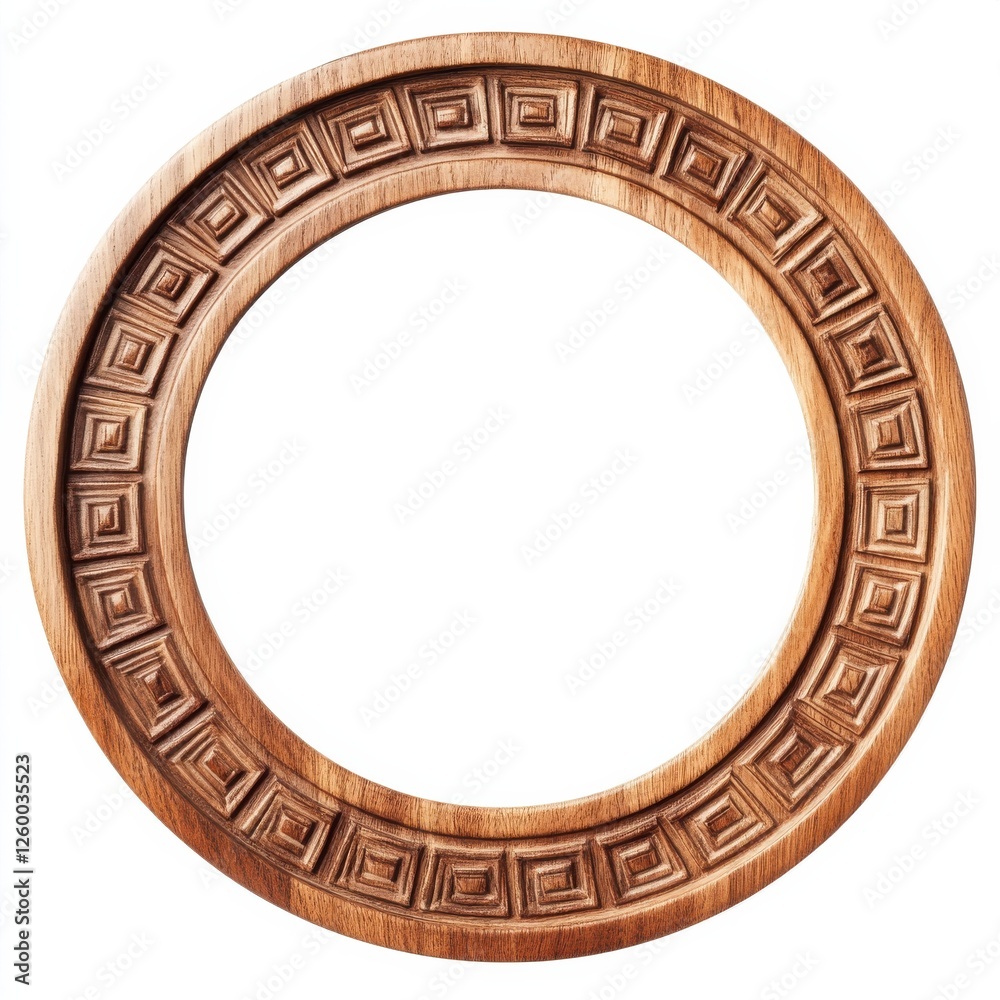 Fototapeta premium frame picture oval round isolated on white background luxury vintage retro gold