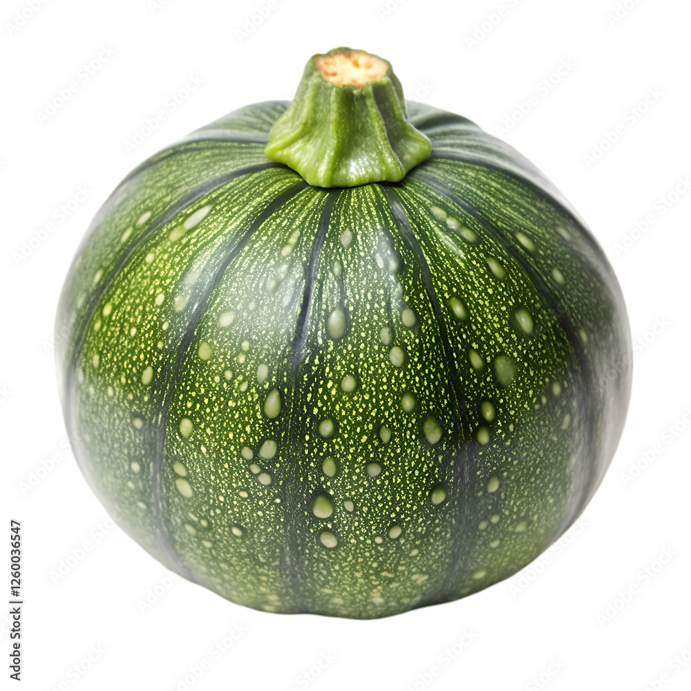 Round zucchini on transparent background Round zucchini on transparent background