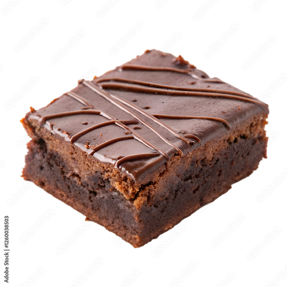 Slice-of-brownie on transparent background Slice-of-brownie on transparent background