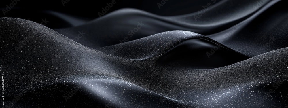 Obraz premium Sleek black background with subtle patterns for design and banner templates. Contemporary abstract wallpaper with clean lines and a central white space for text.