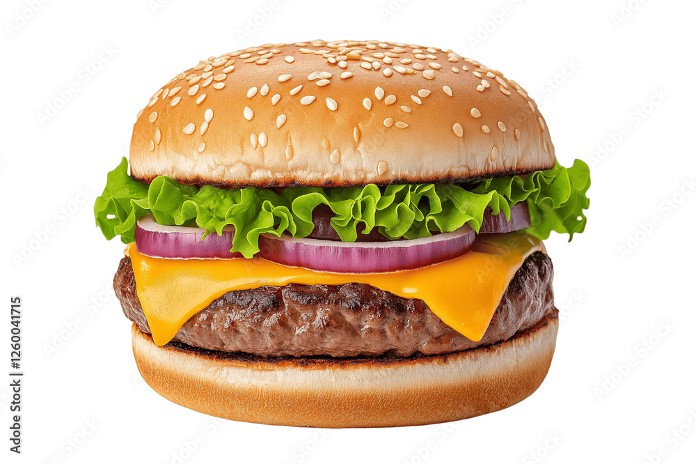 Street food burger with dripping cheese, bold colors, pop art style, isolated on white background
Street food burger with dripping cheese, bold colors, pop art style, isolated on white background