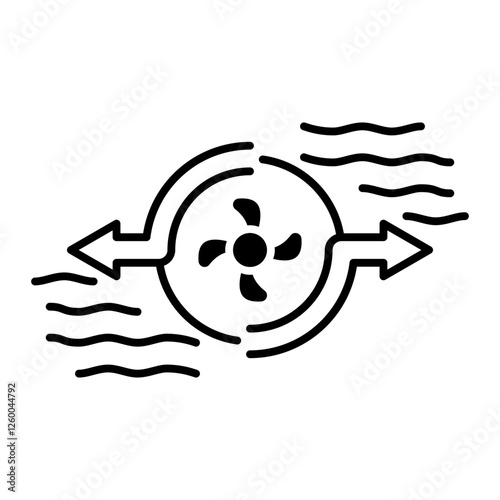 Air cooling fan icon