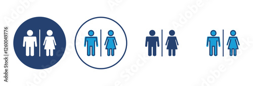 Toilet icon vector. restrooms icon vector. bathroom sign. wc, lavatory