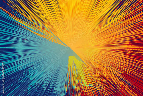 Colorful comic book background with dynamic explosions. Royalty high-quality free best stock of pop art splash backgrounds, speech bubble, halftone, vibrant bursts, cartoon retro starburst texture