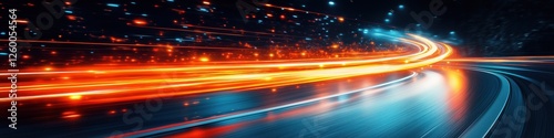 The future, abstract extreme speed concept