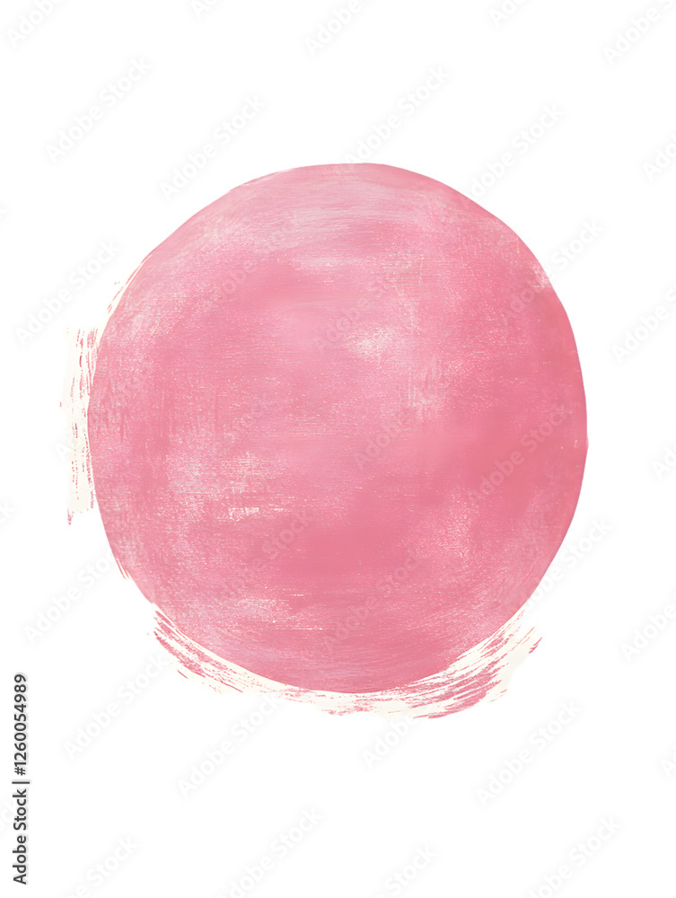 Fototapeta premium Pink sphere with a textured surface, isolated on transparent background
