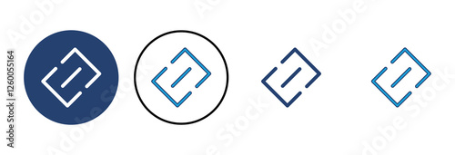 Link icon vector. Hyperlink chain symbol.