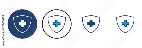 Health insurance icon vector. Insurance health document icon