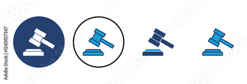 Gavel icon vector. judge gavel icon vector. law icon vector. auction hammer