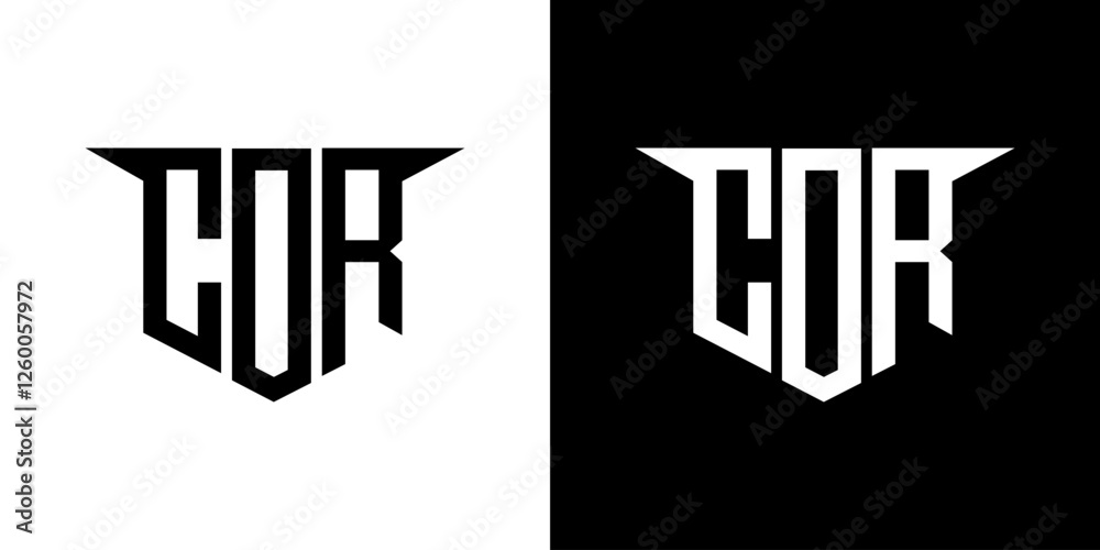 COR letter logo design with white background in illustrator, vector logo modern alphabet font overlap style, calligraphy designs for logo, Poster, Invitation, etc.