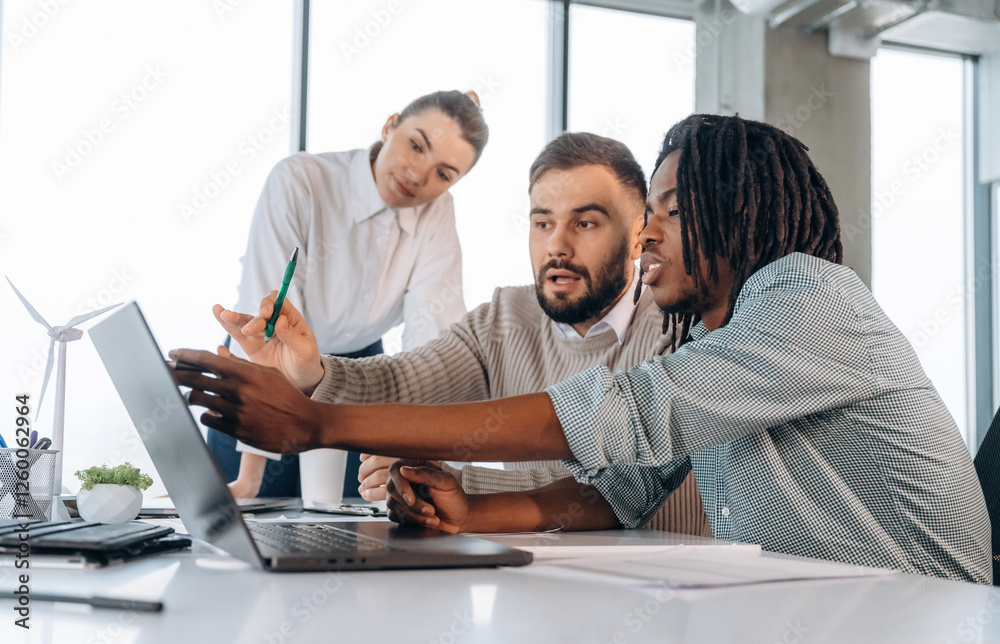 Talking, communication between colleagues. People are working in the office together Talking, communication between colleagues. People are working in the office together