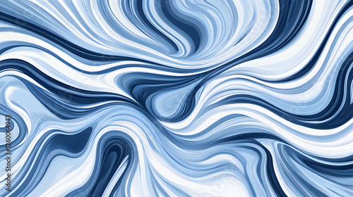 Fluid Blue Swirls: Abstract Art Background Design