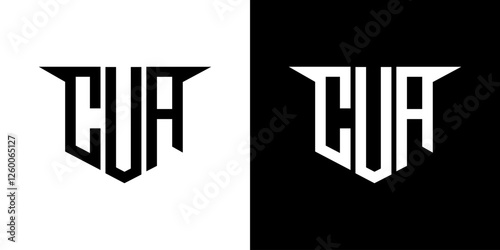 CUA letter logo design with white background in illustrator, vector logo modern alphabet font overlap style, calligraphy designs for logo, Poster, Invitation, etc.