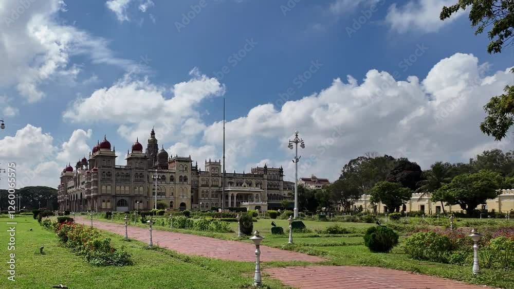 Sweeping view of the majestic Mysore Palace in Mysore, India Sweeping view of the majestic Mysore Palace in Mysore, India