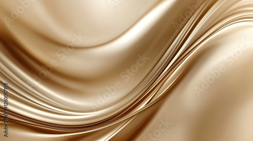 Abstract Gold Waves: Elegant Design, Smooth Curves, Luxury Texture, Brown Hues, Shimmering Sheen,  Fluid Motion, Background Image,  Golden Abstract Art,  Curved Lines,  Graphic Design