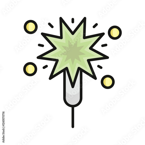 Icon of sparkler in modern design, ready to use vector