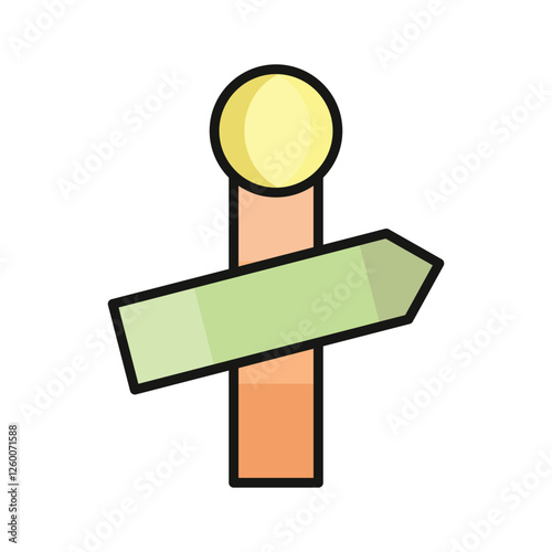 Grab this amazing vector of signpost in modern style, direction board or information board icon