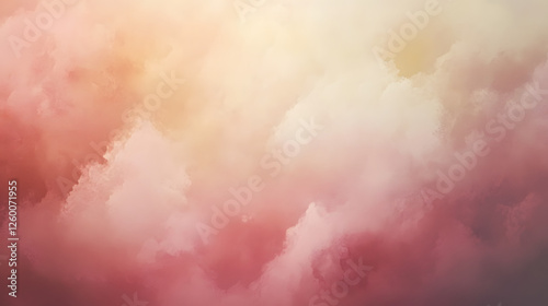 Blush Sky: Soft Clouds, Dreamy Hues, Serene Colors, Gentle Sunset, Peaceful Atmosphere, Tranquil Landscape, Calming View,  Artistic Background, Watercolor Effect, Digital Art