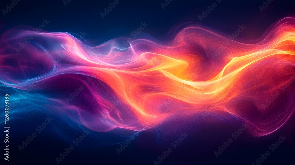 Surreal Artistic Vision of Bright Traces of Colorful Light Swirling in a Dynamic and Joyful Atmosphere Surreal Artistic Vision of Bright Traces of Colorful Light Swirling in a Dynamic and Joyful Atmosphere