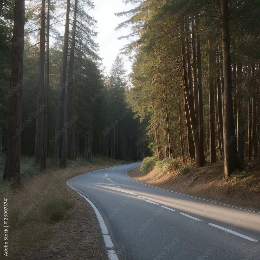 Fototapeta premium Road Between Forest