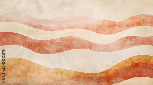 Abstract Waves:  Earthy Tones, Organic Design, Textured Background, Beige, Brown, Cream,  Abstract Art