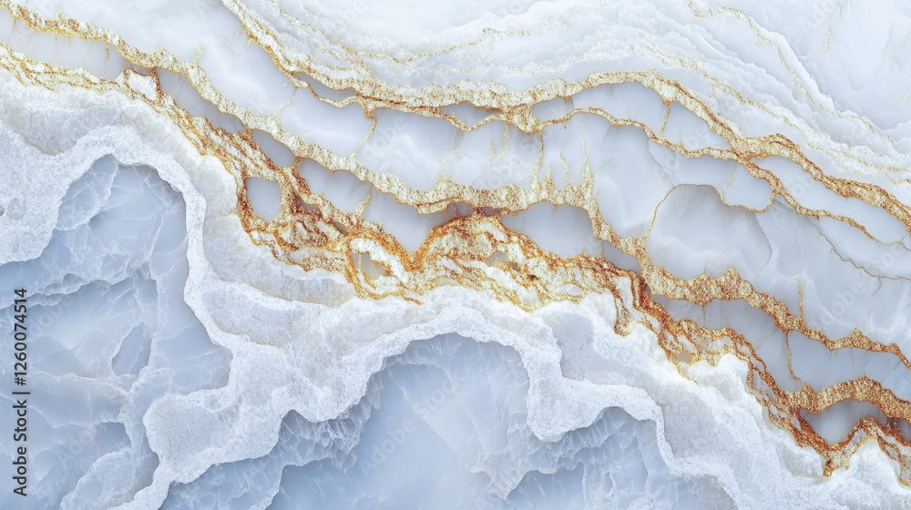 Fototapeta premium Biały marmur, stiuk złoty wzór, tło dla projektu, tapeta.