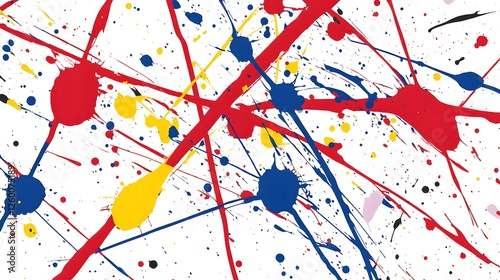 Abstract Splashes: Bold Colors, Energetic Drips, Vibrant Art