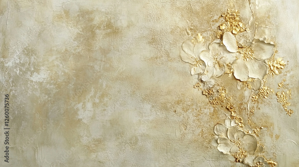 Fototapeta premium Biały marmur, stiuk złoty wzór, tło dla projektu, tapeta.