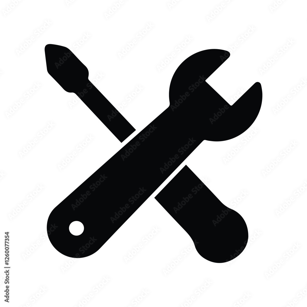 Troubleshoot icon vector. Repair icon symbol on white background Troubleshoot icon vector. Repair icon symbol on white background